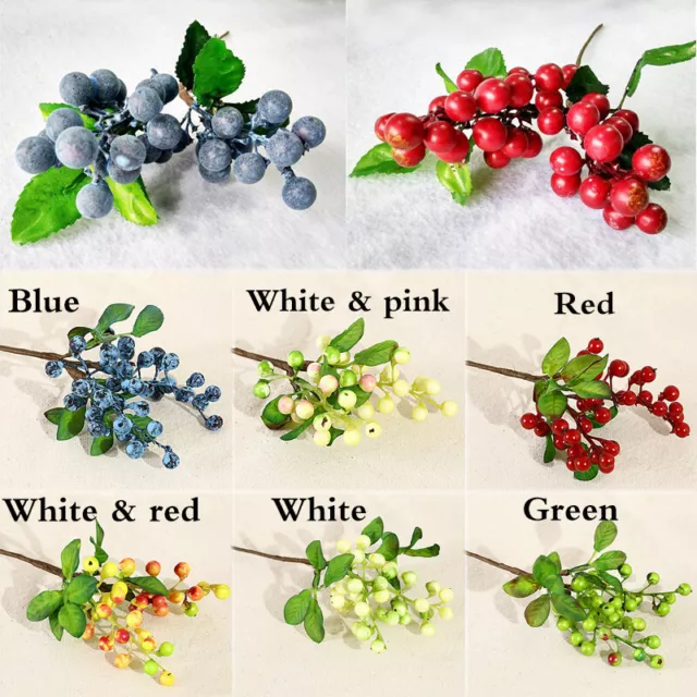 Artificial Mini Berries Blueberries Fake Flower/Fruit/Plants Desktop Home Decor