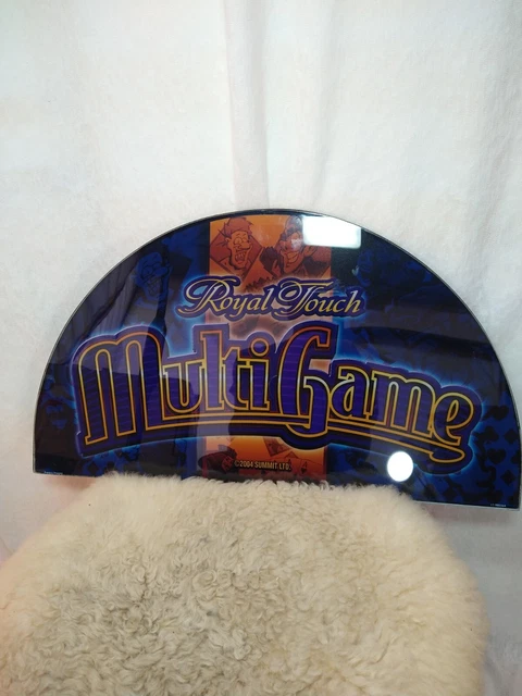 Slot Machine Glass Panel Summit Gaming 2004 Great Man Cave Piece 20" X 11 " Arch