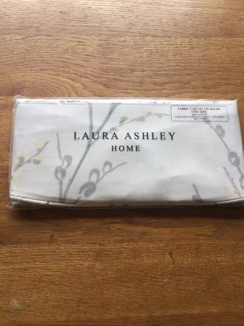 BNWT 1x PAIR OF LAURA ASHLEY Pussy Willow " Dove Grey " CURTAIN TIEBACKS RSP £15
