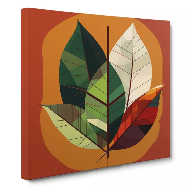 Leaf Bauhaus No.2 Canvas Wall Art Print Framed Picture Home Decor Living Room