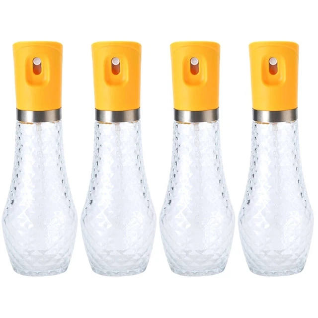 4 piezas botella de aceite reutilizable prensa botella de pulverización de aceite parrillas botella de pulverización de aceite