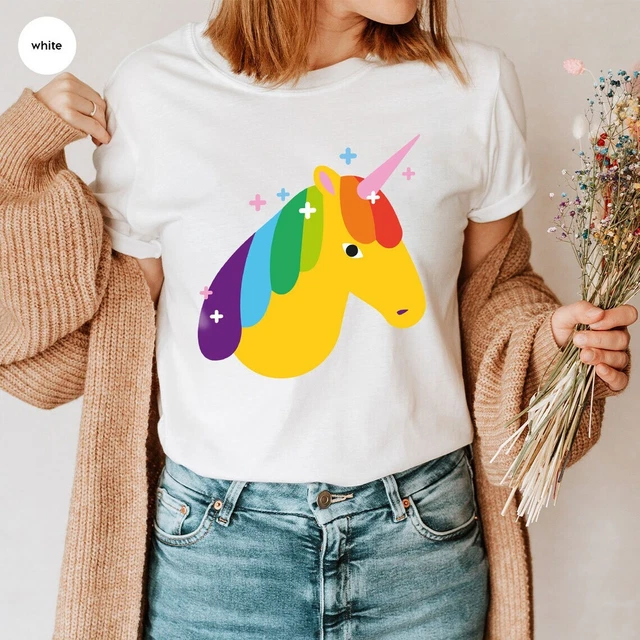 LGBTQ Unicorn T-Shirt, Trans Graphic Tees, Pride Month Outfit, Bisexual Gifts