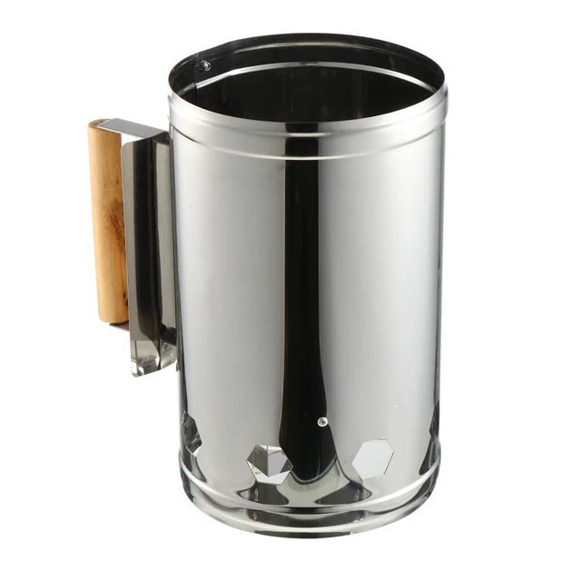 Brikettstarter Dose Carbon-Eimer Aus Edelstahl Kaminanzünder BBQ-Artefakt