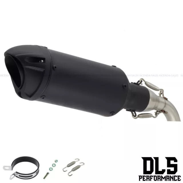 51mm Motorcycle Exhaust Slip On Silencer GP End Can In Black