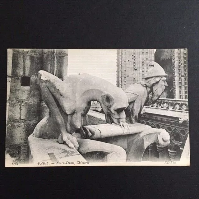 CPA Cathedral Church Notre-Dame de Paris Chimaera Gargoyle Monster 1900