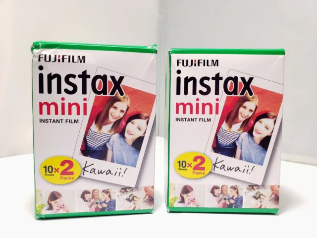 40 Prints Fujifilm Instax Mini Instant Film Fuji 2 Boxes Expired 2020