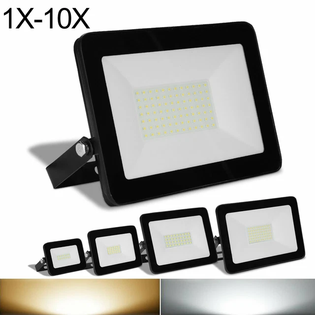 LED Fluter 10~100W Flutlicht Scheinwerfer Außenstrahler Gartenstrahler IP65