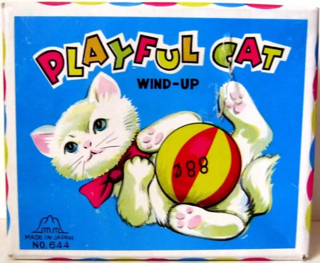 Automate Mecanique - Chat "Playful Cat" Avec Sa Boite D'origine - Video - Japan 2
