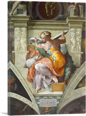 The Libyan Sibyl - Sistine Chapel Ceiling 1511 Canvas Art Print by Michelangelo