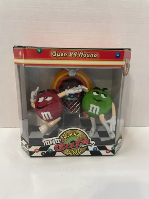 VINTAGE M&M's ROCK N' ROLL DANCING CAFE JUKEBOX CANDY DISPENSER MM COLLECTIBLE