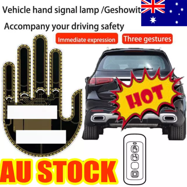 FUNNY CAR MIDDLE Finger Gesture Light with Remote - Ideal Gifts $29.99 -  PicClick AU