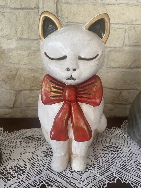 Thun AFFÄRE Gatto Leonardo vintage. Vecchia PRODUZIONE firmata Lene Thun. 32 cm