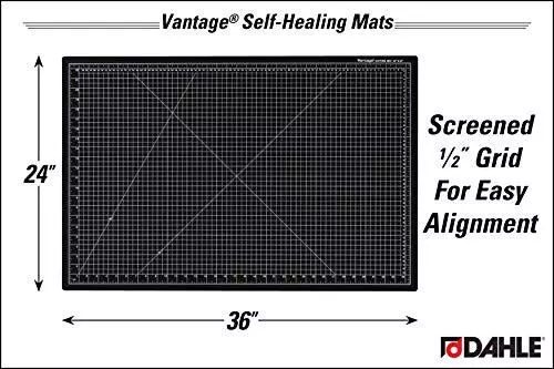 Dahle Vantage 10673 Self-Healing Cutting Mat 24x36 1/2 Grid 5 Layers for & 3