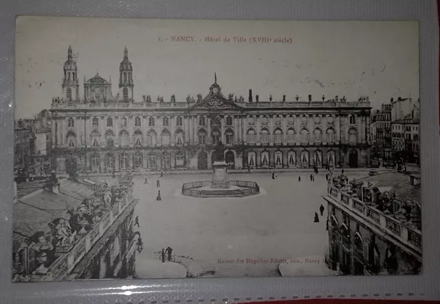Postcard-Hotel de Ville-NANCY-XVIIIth century - Maison des Magasins Réunis-SUP