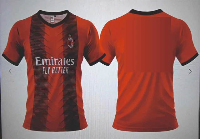 Completo Milan Uomo – Maglia + Pantaloncini Replica Ufficiale 2017-18, Taglie S-XXL