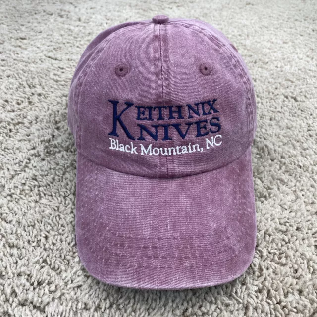 Keith Nix Knives Port City Hat Washed Plum Black Mountain NC Buckle Strap Cap