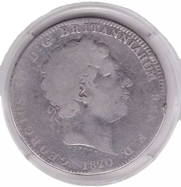1820  King  George  III  Large  Crown   Coin  (92.5%  Silver)