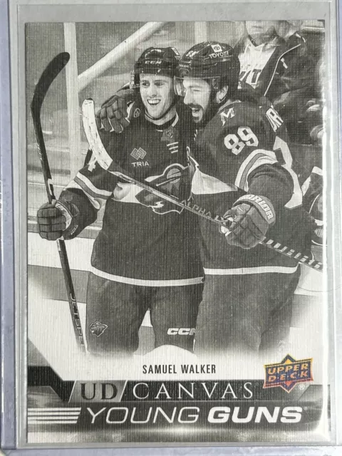 2022-23 Upper Deck Young Guns Black & White Canvas #C383 Samuel Walker - Wild