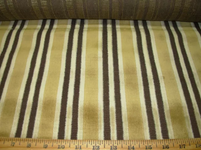 5 6/8 Yds Cut Velvet~Modern Stripes Plush Upholstery Fabric For Less