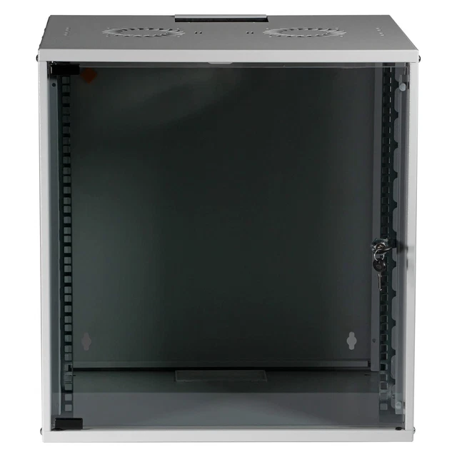 Rack Mural Vertical 4U 19" – Montage Mur Ou Sous Bureau – Acier, 56 Kg Max – RK419WALLV Noir