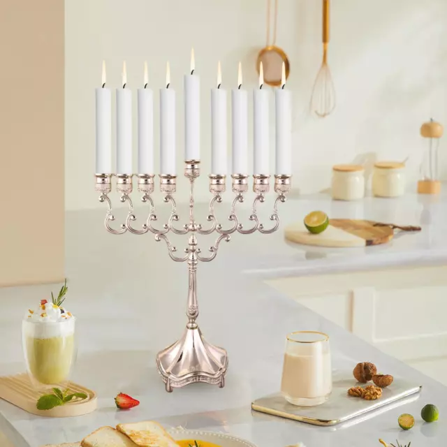 9 Zweige Kerzenhalter Kerzenständer Chanukka Menorah für Hochzeitsdekoration