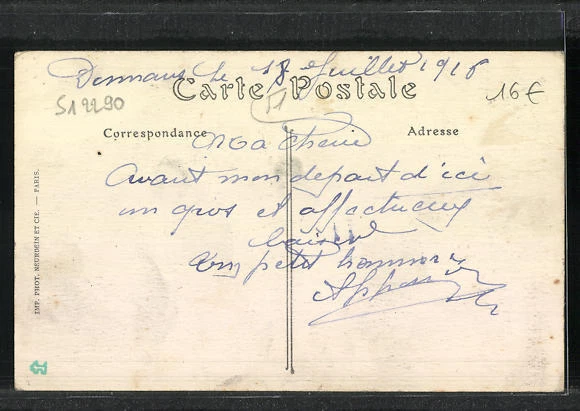 CPA Dormans, Rue Jean-de-Dormans, vue de la rue 1916 2