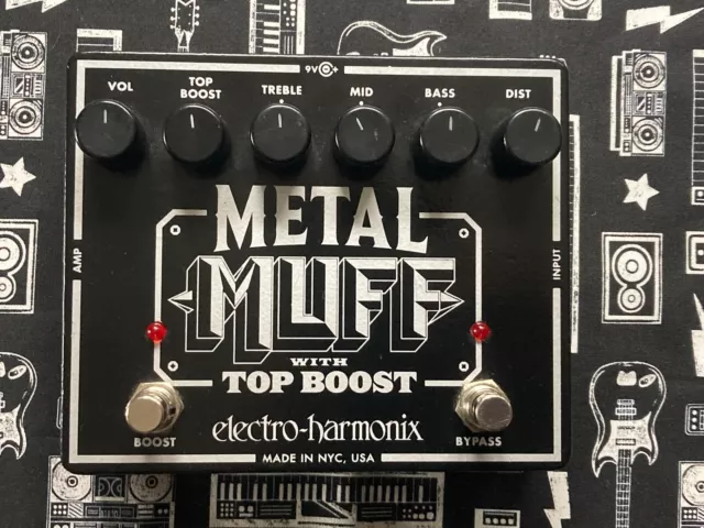 Electro-Harmonix Metal Muff With Top Boost Guitar Effect Pedals VGC