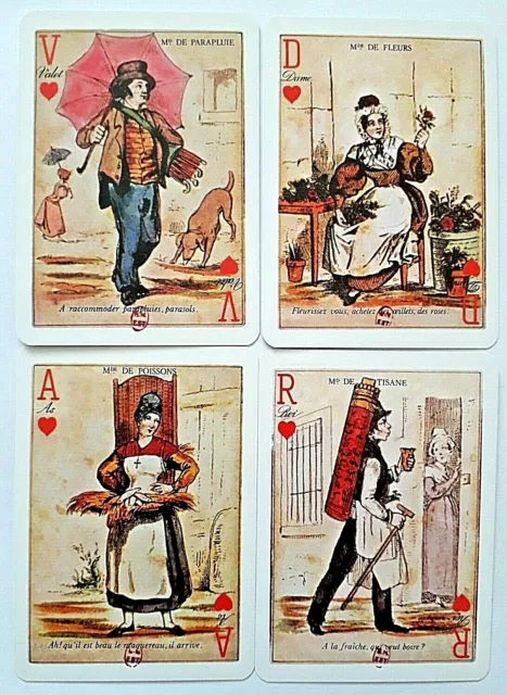 Les Cris De Paris Vintage Playing Cards Wide Non Standard 52 + 2J 1969 Post Free