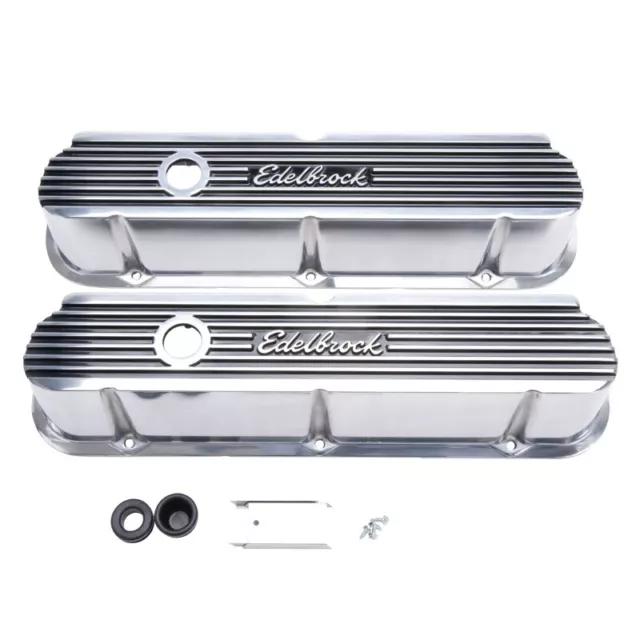 Edelbrock Valve Cover Elite II Series for  Ford 289-302-351W CI V8 Tall Polished