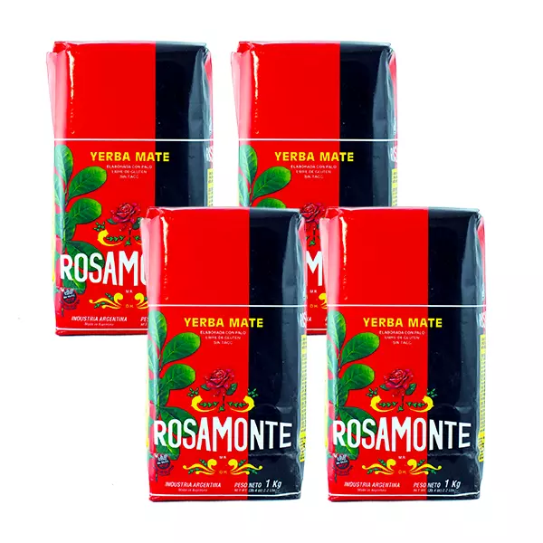 Mate Tee Rosamonte Elaborada Con Palo 4 kg Yerba Tee Argentinien 4 x 1kg 2