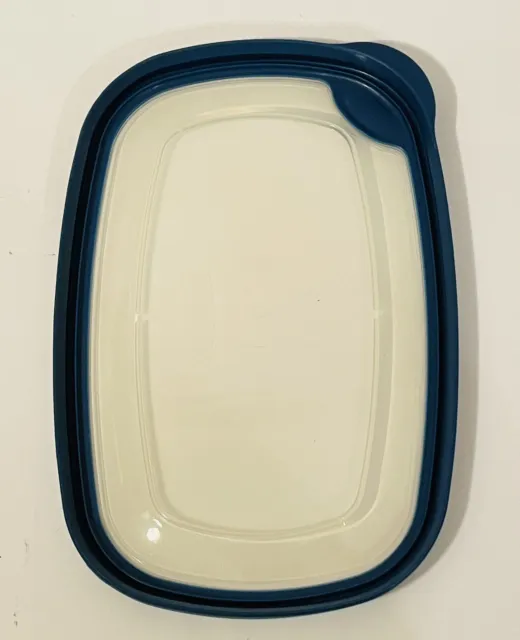 Rubbermaid #515L C Rectangle Replacement Lid Cover Blue & Sheer Clear 9x6 Inch