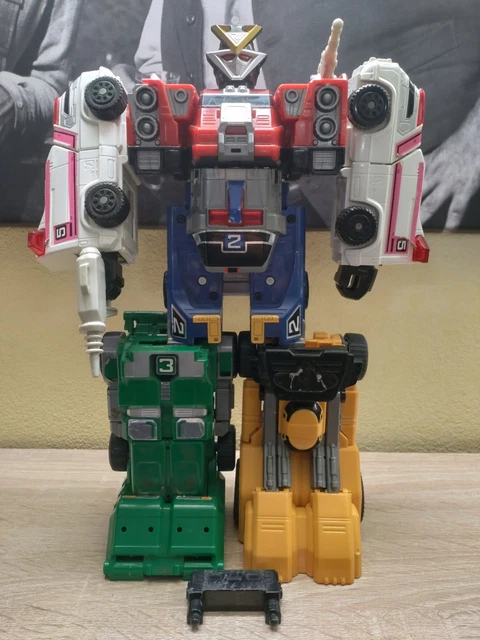 Power Rangers Double Feature VINTAGE BANDAI POWER Rangers Turbo Deluxe Double Morphing Rescue ...