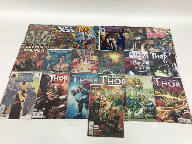 Marvel Comics Bundle x 19 From 1997-2016 Thor X-Men The Avengers 1 Signed