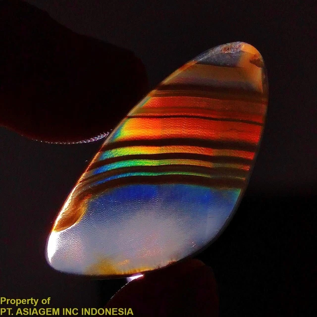 17ct 'A' Grade Rainbow IRIS AGATE ~Multi-Color Fire~ 1-of-a-kind ~100% Natural