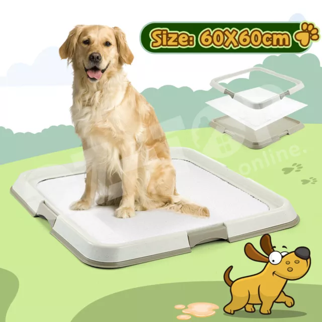Pet Dog Pee Pad Holder Toilet Puppy Potty Training Tray Indoor Portable Trainer
