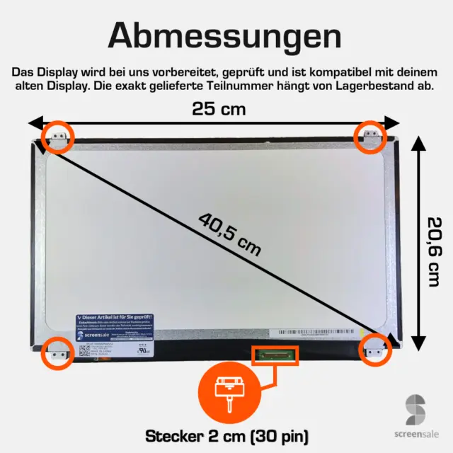 LP156WF4(SP)(L1) LCD Display Bildschirm 15.6" FHD LED 30pin eDP IPS qvt 2