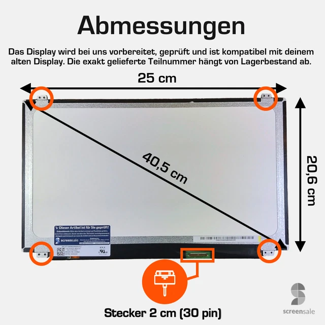 LP156WF4(SP)(L1) LCD Display Bildschirm 15.6" FHD LED 30pin eDP IPS qvt 2