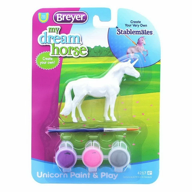 Breyer Stablemates My Dream Horse Unicorn Paint & Play 4217 Standing Warmblood