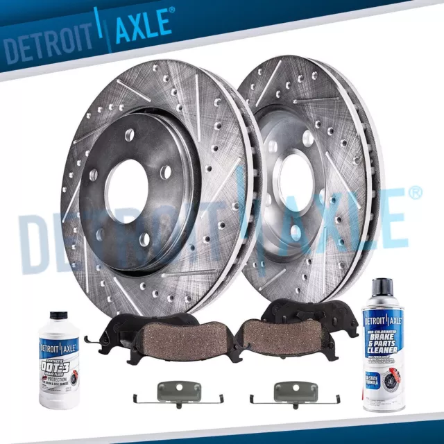 312mm Front Drilled Brake Rotors + Ceramic Pads for 2010 - 2013 BMW 328i xDrive