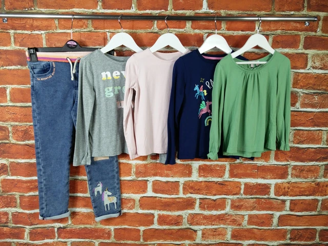 Girls Bundle Age 6-7 Years M&S Gap H&M Monsoon Jeans Long Sleeve Tee Pink 122Cm