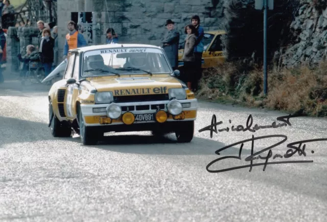 Jean Ragnotti Hand Signed Renault 12x8 Photo Rally Autograph 5