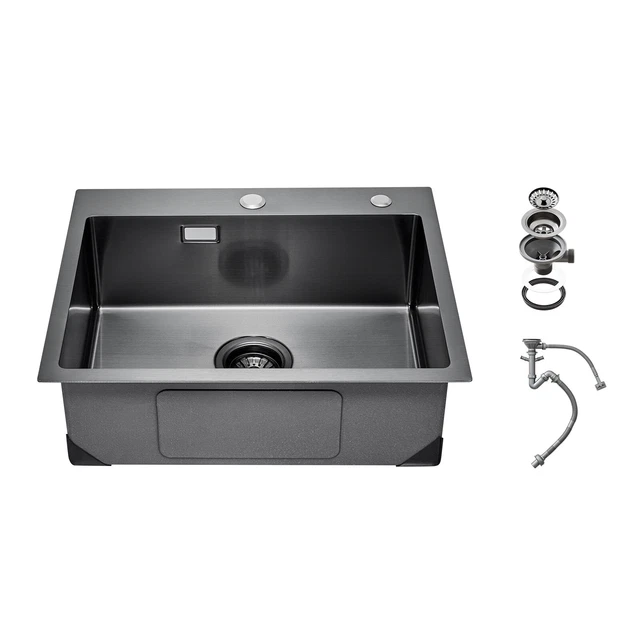 Évier cuisine inox carré finition satinée - KuKoo | France