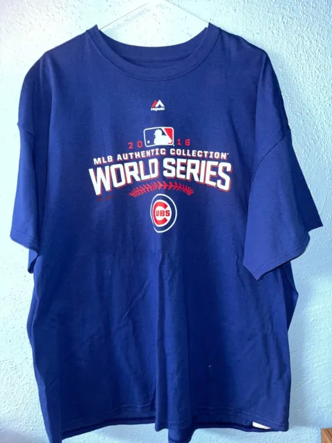 Majestic 2016 MLB Authentic Collection Chicago Cubs World Series T-Shirt 2XL