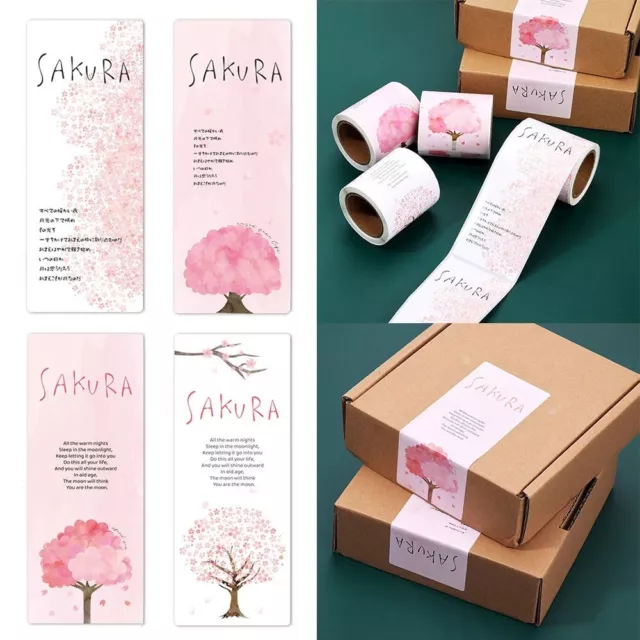 Sakura Sticker Spring Flower Pattern Greeting Sealing Labels For Small Business
