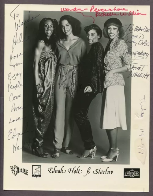 Ednah Holt & Starluv Group SIGNED Photo Disco Richie Family West End Funk J6180