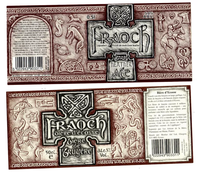 Beer Labels: 2 x Heather Ale, Fraoch, Glasgow. Williams Bros?
