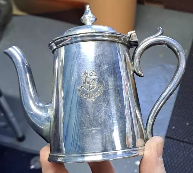 GREAT WESTERN RESTAURANT CARS SILVERPLATED small size narrow TEAPOT.