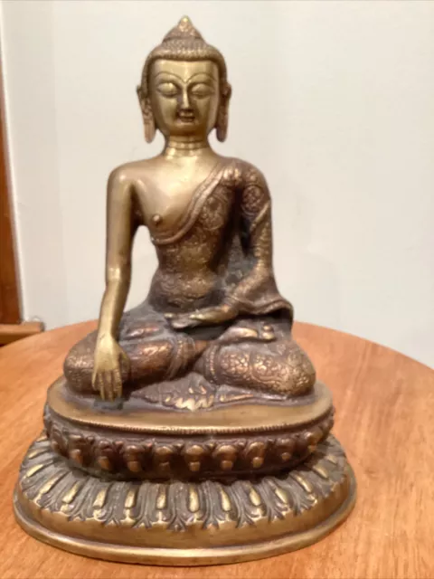 Vintage Thai Style Bronze Brass Chiang Saen Buddha