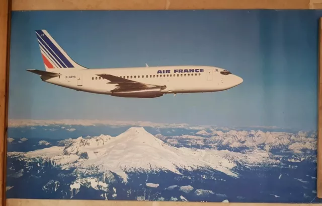 AFFICHE  AGENCE  AIR FRANCE  B 737  60cm x 100cm    1983