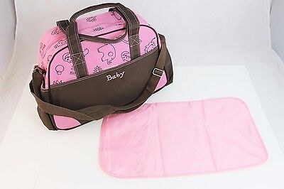 Pink Larger Baby Diaper Nappy Changing mat Mommy Tote Handbag Bag US Seller